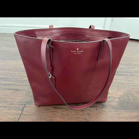 Kate Spade Janie Medium Tote Cherrywood Laptop Bag - Picture 10 of 13